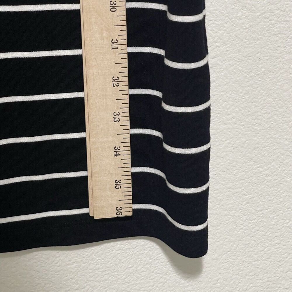 Tommy Hilfiger Dress Womens Small Black Stripe 3/4 Sleeve Boat Neck Boardwalk - Picture 10 of 10